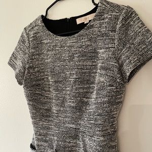 Ann Taylor LOFT Gray/White/Black Dress (Excellent Condition)